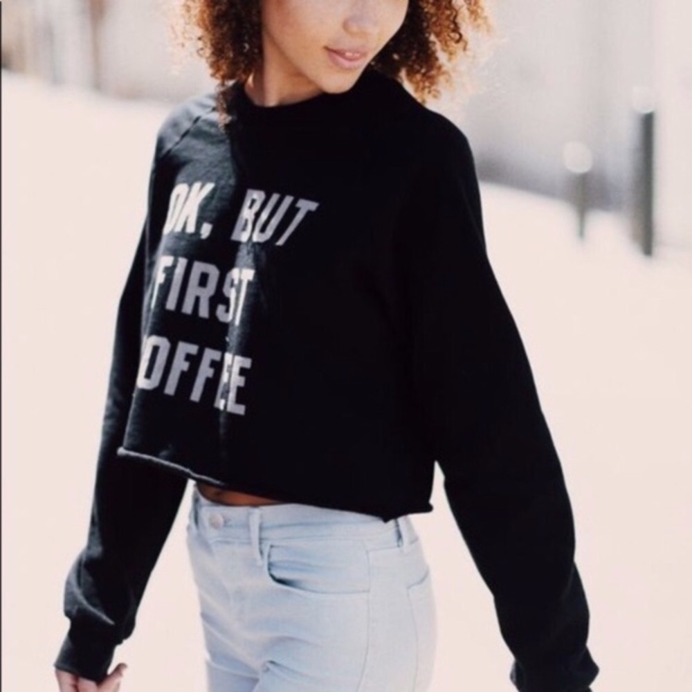 Brandy Melville ringer crewneck sweatshirt